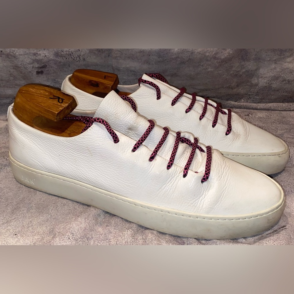 WORK 3x JAK Wholecut White Leather Lace Up Minimal Sneakers Shoes 11 44 Portugal